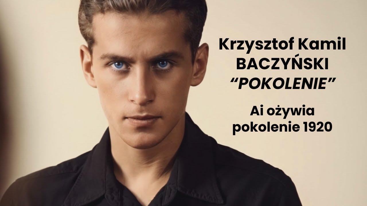 Ai ożywia pokolenie 1920 przy wierszu Krzysztofa Baczyńskiego POKOLENIE #ai #historia #baczynski