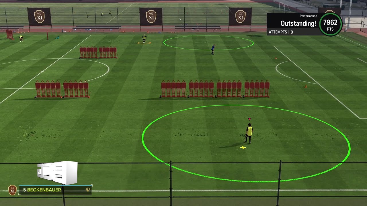 EA Sports FC 25 Skill Games Long Pass Lob Sequence