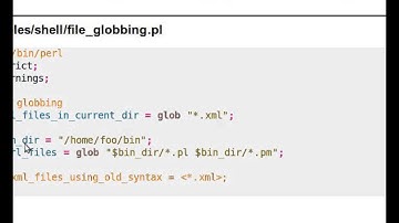 Beginner Perl Maven tutorial: 11.4 - file globbing