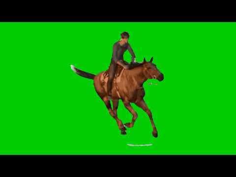 Horse riding green screen animation| Editor G