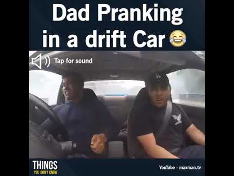 dad-pranking-in-a-drift-car