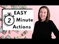 12 easy 2minute actions to save more money  be more productive