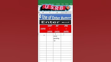 Four Use of Enter Button #shorts #shortsfeed #excel #keyboard