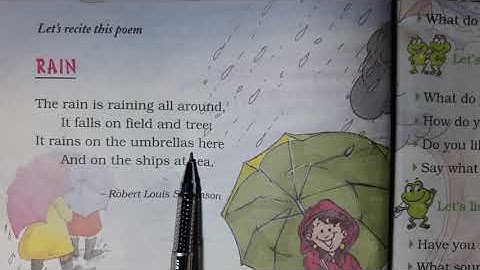 Rain poem class 2 English