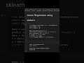 Linear regression in python using Sklearn #shorts #machinelearning #scikitlearn #linearregression