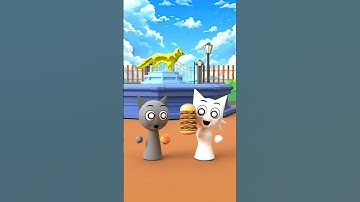 Gray x Wenda. my Burger bigger than you 😄🤣 #sprunki #incredibox #gray #wenda