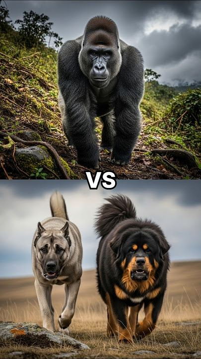 Kangal   Tibetan mastiff vs. Wild Animals (can this titan duo dominate the wild?) #shorts