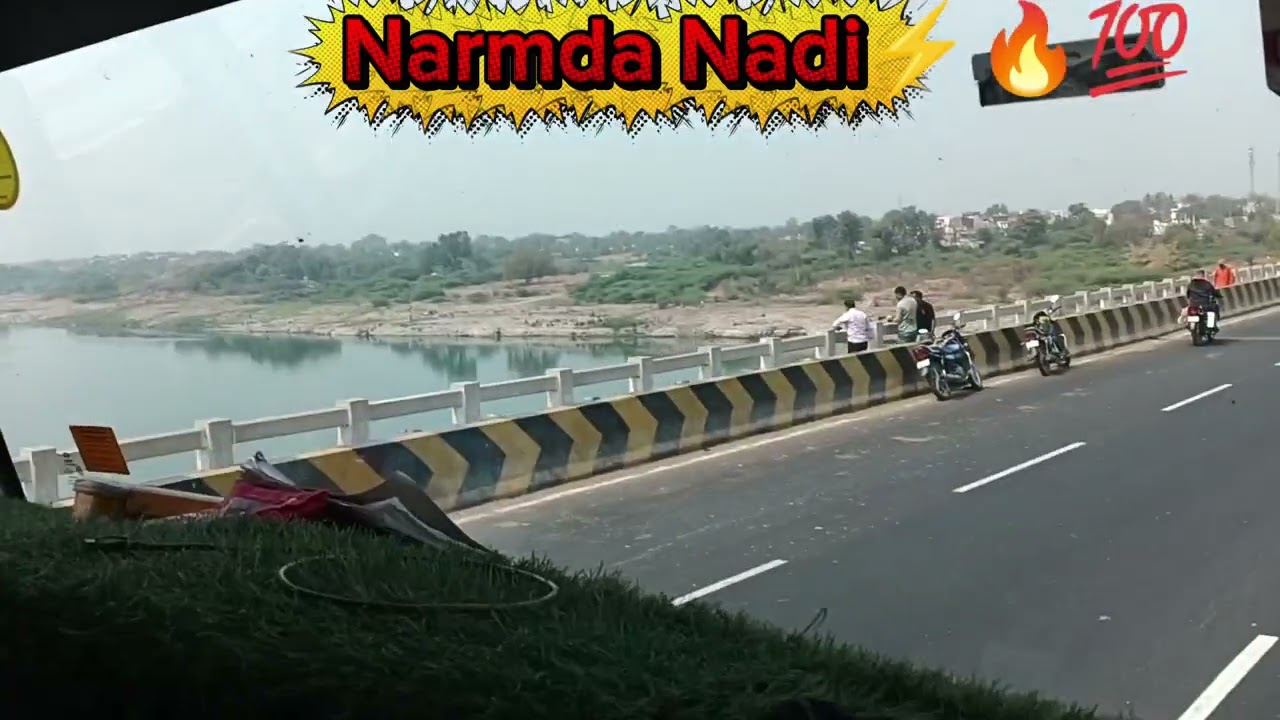 #मा नर्मदा नदी का 🔥💐💕 #बहुत ही सुंदर सा ज़बरदस्त लुक💯🌅⚡#खलघाट MP