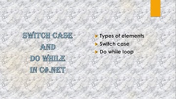 best way to learn switch case and do while in C#