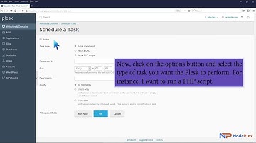 How to create scheduled tasks in Plesk