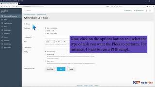 How to create scheduled tasks in Plesk