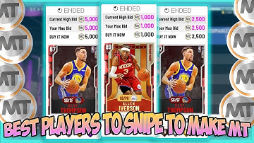 NBA2K20 - BEST PLAYERS TO SNIPE IN MYTEAM - HOW TO MAKE TONS OF MT FAST AND EASY!! MT METHOD
