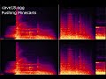 Minecraft cave sounds on spectrogram