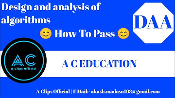 How To Pass Design and analysis of algorithms | important questions| JNTUH  | A C EDUCATION
