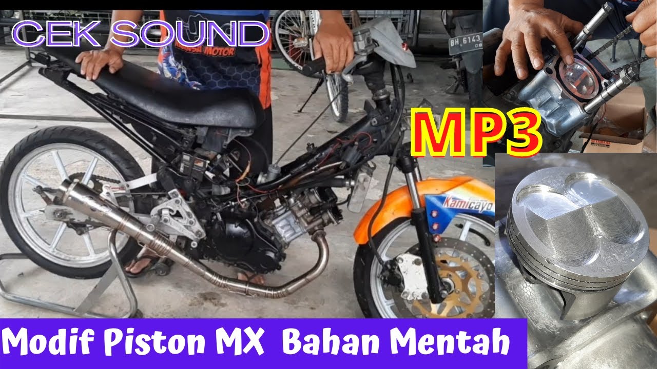 CARA MODIFIKASI PISTON MOTOR BALAP MX MP3, UKUR RASIO KOMPRESI STATIS DAN TENTUKAN TINGGI PISTON