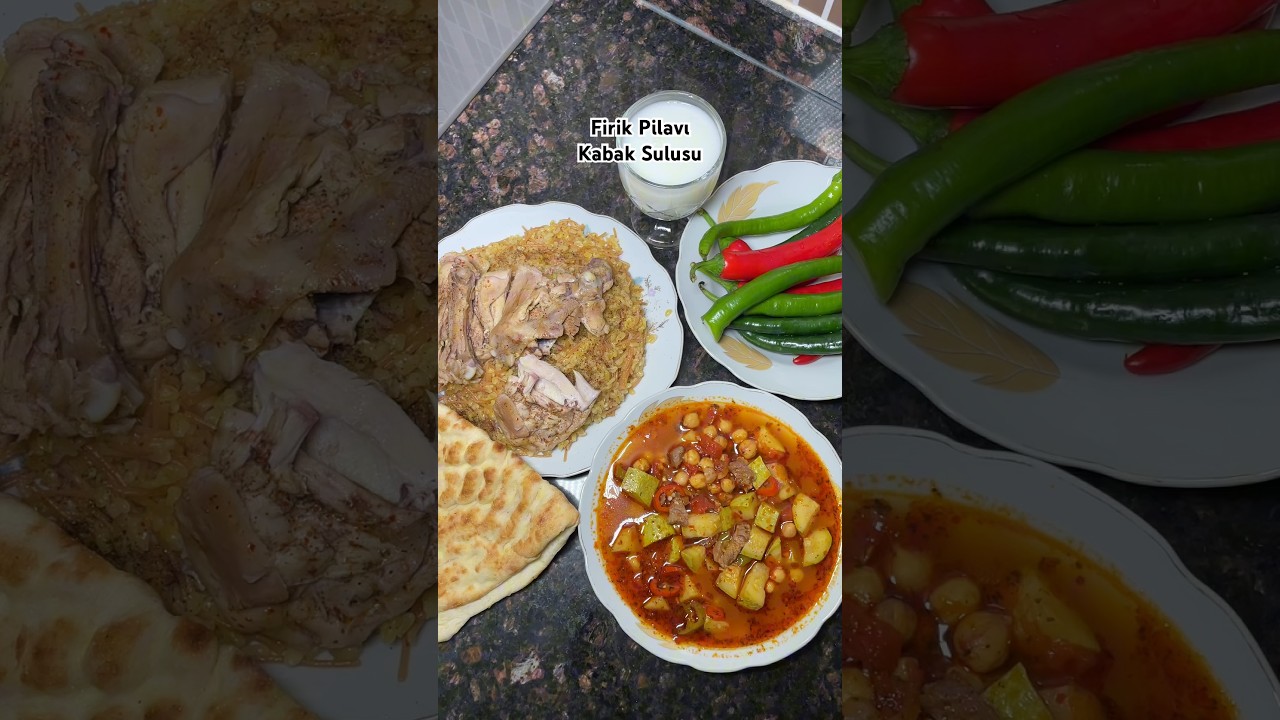 Firik pilavı ve kabak sulusu #food #yemek