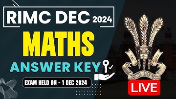 RIMC Dec 2024 Maths Paper Solution|RIMC Dec 2024 Answer Key|Analysis Of RIMC Dec 2024 Maths Paper