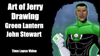 Drawing Green Lantern John Stewart