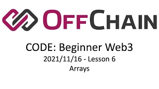 OffChain Code: Beginner Web3 - Lesson 006