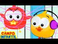 Campo Infantil Lucky Ducky Y El Chicle Dibujos Animados Divertidos Para Niños 
