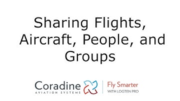 How To Share Flights, Aircraft, People, and Groups [LogTen Pro]
