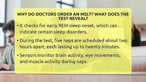 Why Do Doctors Order An MSLT? What Does The Test Reveal? - Sleep Apnea Support Network