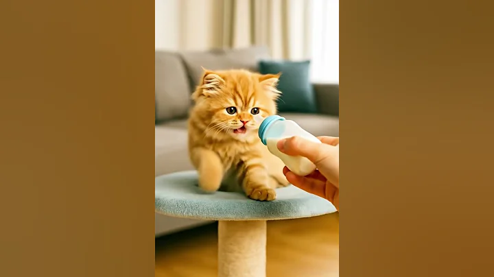 Video 11273571: persian kitten baby, fluffy persian kitten, adorable persian kitten, baby kitten drinking milk