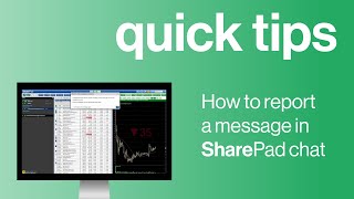 How to report a message in SharePad Chat | Quick tips by ShareScope | SharePad 116 views 1 year ago 19 seconds