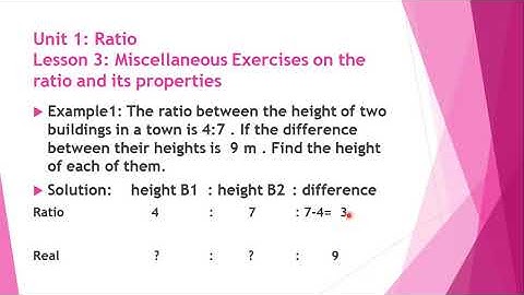 Miscellaneous Exercises on Ratio and its properties