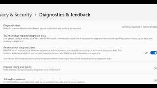 Can't Set Diagnostic Data To Optional Error Some Settings Are Hidden/Managed By Your Organization