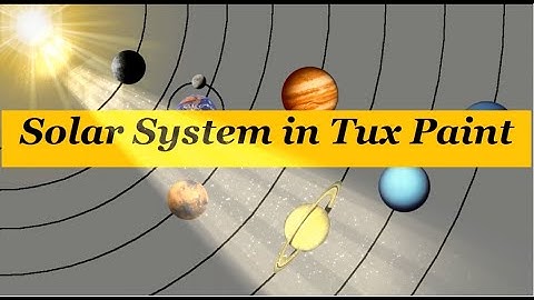 Draw Solar system with Tux paint | How to draw 8 planets in Tux paint