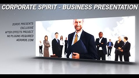 Corporate Spirit - Business Presentation, After Effects Project
