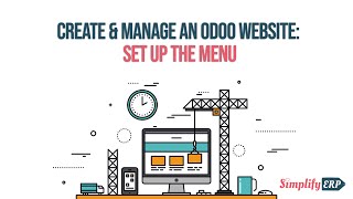 Create & Manage an Odoo website: Set up the menu