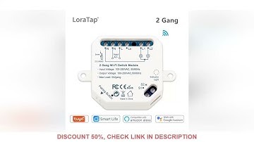 Tuya Smart Life Wifi Switch 2 Gang Relay Breaker Module Google Home Alexa Echo Voice Control Smart L
