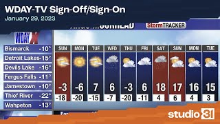 WDAY-TV Sign-Off/Sign-On, 1/29/2023