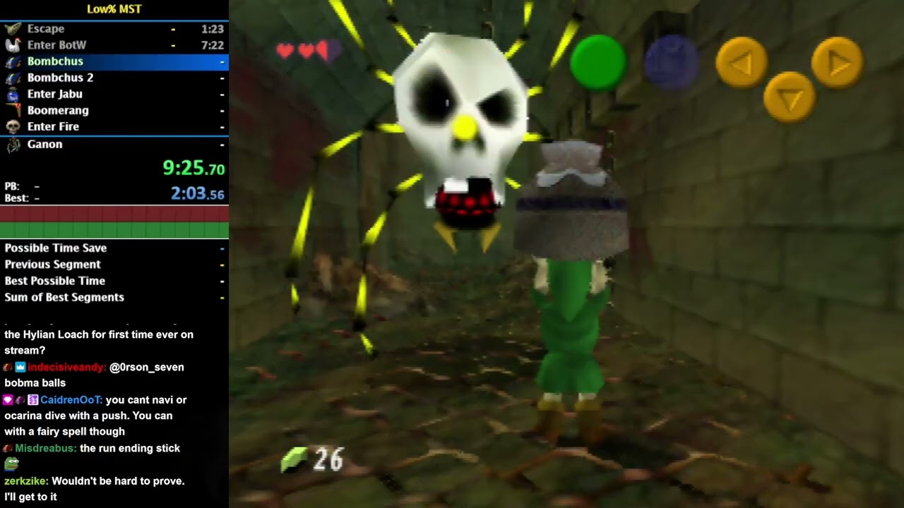 Ocarina of Time Low% MST Speedrun in 