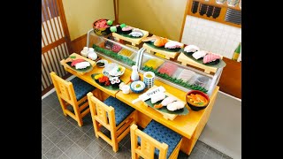 Unboxing Re-ment Petit Sample Sushi Restaurant 8pcs Complete Box