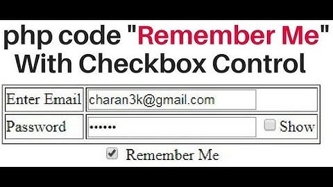 login page add script remember me checkbox cookies save in php
