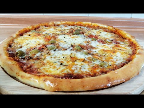 بيتزا خطيرة مع جميع اسرار العجينة القطنية وصلصة لذيذ جداااا
