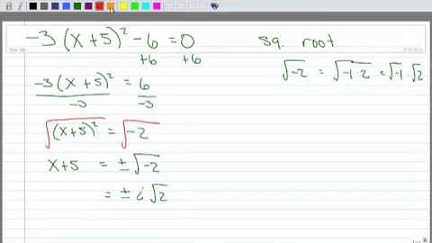 3.3 solving quadratic equations with complex solutions