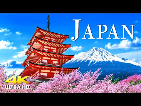 FLYING OVER JAPAN (4K UHD) Amazing Beautiful Nature Scenery with Relaxing Music | 4K VIDEO ULTRA HD