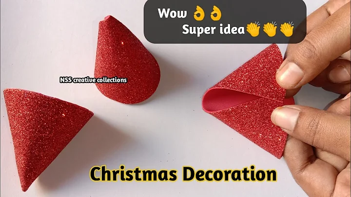 DIY Christmas Decoration with glitter foam sheet step by step🔔🎄/Super christmas crafts Ideas 👏👏