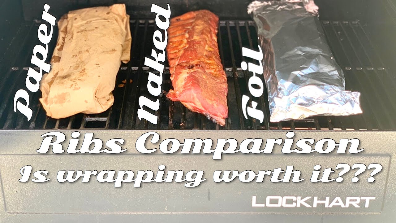 RIBS COMPARISON SMOKED 3 WAYS/FOIL VS UNWRAPPED VS BUTCHER'S PAPER/DONE