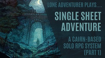 One Sheet Adventure | A solo rpg supplement | Playthrough Part 1
