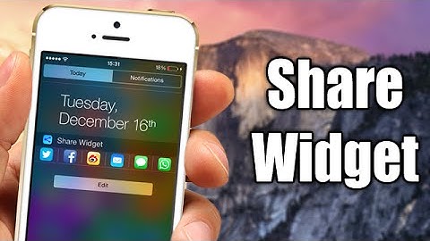 Share Widget For iOS 8 - Cydia Tweak