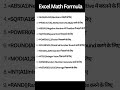 Excel ke Math Formula #reels #coding #spreadsheetmagic #computer #ai #shorts #shortsfeed