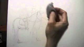 Doing a Charcoal Sketch Under on Acrylic or Oil Painting
