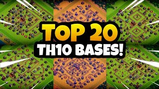 TOP 20 TH10 BASES WITH LINK |CLASH OF CLANS|2026|