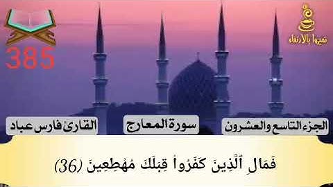 @تميزوابالارتقاء سورة المعارج الجزء التاسع والعشرون #385