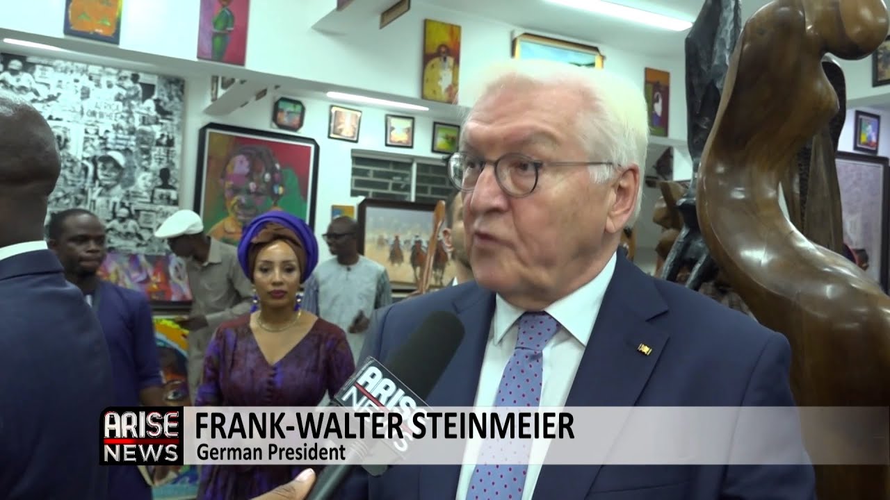 GERMAN PRESIDENT IN LAGOS, VISITS NIKE ART GALLERY